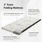 Queen 3 Inch Tri-fold Memory Foam Floor Mattress Topper Portable with Carrying Bag